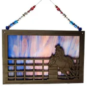 Barrel Racer Stained Glass Suncatcher Window Décor