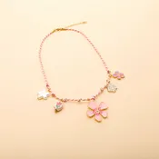 Pink Blossom Charm Necklace