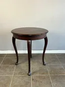Antique Austrian Walnut Side Table with Cabriole Legs