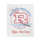 Cherry Blossom Parade Personalized Plush Blanket — Raider Band & Chapellettes 2026