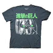 Attack on Titan Levi Ackerman Green Eyes T-Shirt - Heather Navy