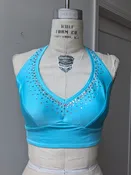 Aqua Sparkle Halter Top (Size M: Full)