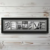 BELIEVE Premade Letter Art