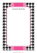 Alex Houndstooth Black Notepad