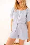 Ava Shorts - Blue Seersucker