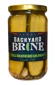 Dill Pickles - Dill Death Do Us Part Garlic Dill Pickle Halves, 16 oz Jar, 6-Pack