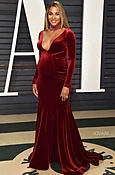 Ciara In Red Velvet Jovani Vintage Dress