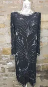 Argenti Black Sequin Dress Sz 6