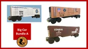 Big Car Set A - BNSF Reefer, PFE Hi-Cube, & Conrail Hi-Cube