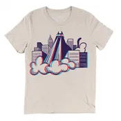 Adult Crew Neck - 3D Laser Cat Heather Dust Tee (S - 2XL) by Factory 43