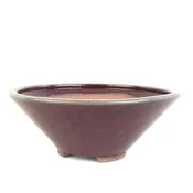 10" Round Tapered Bowl Bonsai Pot - Red