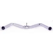 28" Solid Steel Cable Attach Curl Bar with Rubber Ball End