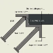 1 1/4″x 1 1/4″x 1/4″x 96″ Angle Iron Embeds Galvanized Type AA