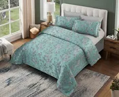 Jolie Green Jacquard Bedding Set 250 Thread Count - 8 Piece Set
