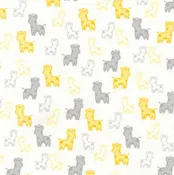 Robert Kaufman Cozy Cotton Flannel- Yellow Giraffe
