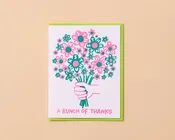 And Here We Are - Floral Letterpress Thank You Greeting Card — Bunch of Thanks
