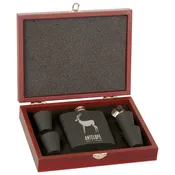 6 oz. Flask with Wooden Gift Box