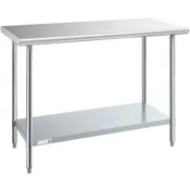 Discounted Stainless Steel Table with Adjustable Shelf