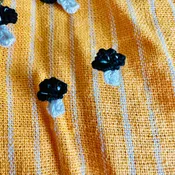 Crochet Black Mushroom Studs