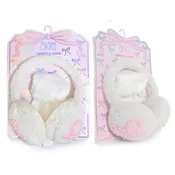 Bow Pearl Plush l Ear Muff and Gloves Set