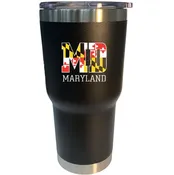 17oz Stainless Steel Bottle- Maryland Flag BLACK