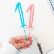 "1" Acrylic Cake Topper