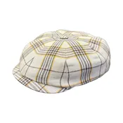 Kyoto Newsboy Cap - White Plaid
