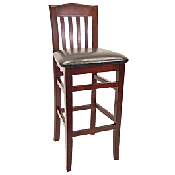 Beechwood Vertical Slat Restaurant Bar Stool