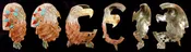 Abalone Eagle, Bears And Zuni Sun Face by Andres Lementino