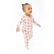 Angel Dear - Elegant Roses-2 Way Ruffle Back Zipper Footie