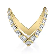 Baguette Diamond V Ring