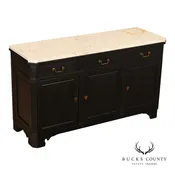 Baker Furniture Marble Top Sideboard Cabinet