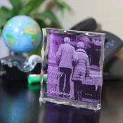 Acrylic Block with Scallop Edge