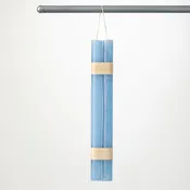 12" Vance Kitira Crystal Blue Hanging Timber Taper Candle, set of 2