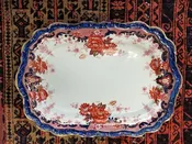 Antique Wedgwood Corea Colored Hand Painted Over Transfer Large Platter - Circa 1900 to 1906 — Sir Richards Antiques & Fine Art Center ~ Est. 1971