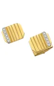14K Diamond Cufflinks – Yellow Gold