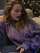 A Family Affair Joey King Purple Sweater