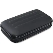 Advantus Large Soft-Sided Pencil Case - External Dimensions: 2"x 8.8" Depth x 5.3" - Zipper Closure - Fabric - Black -  - 67000