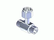 CGA 540 Chrome-Plated Brass Manifold Coupler Tee
