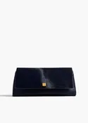 Audrey Clutch in Midnight Haircalf