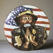 "And God Bless America" collector plate by Charlotte Kelley