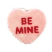 12" Flocked Conversation Heart - Pink Be Mine
