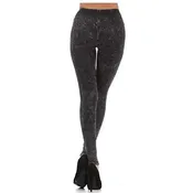 Acid-Washed Denim Jeggings – Stretchy Spandex Leggings With Soft Stretch Fabric