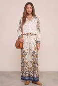 Alex Border Print Satin Pants