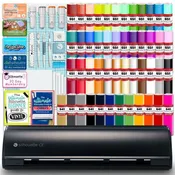 Silhouette Black Cameo 5α Alpha w/ 64 Oracal Vinyl Sheets, Blades, Tools, Guides