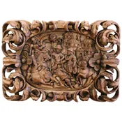 17th Century French Carved Bleached Ebony Plaque “The Conversion of Saint Paul”