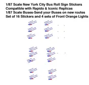 1/87 Scale New York City Transit Bus Brooklyn Roll Sign Stickers from the late 70’s-80’s B4, B5, B6, B8, B9 & B69 Compatible with Rapido GM Fishbowl Buses & Iconic Replicas Flxible Fishbowl Buses-Give your buses some new routes to serve-Limited Availability Set #6A