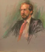 Double sided Man in black jacket and tie