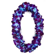 Double Blue Orchid Lei