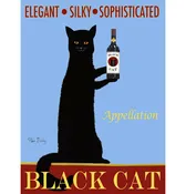 Black Cat Elegant Silky Sophisticated Limited Edition Print